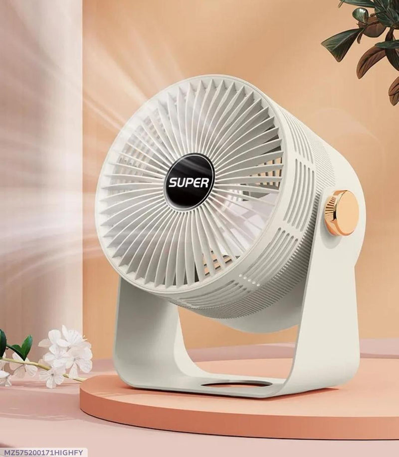 Mini Portable Off-White ABS Fan for Home Office Travel